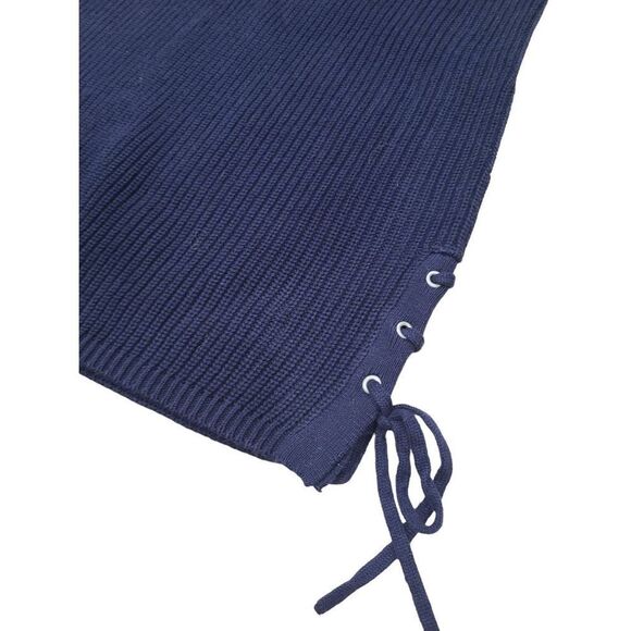 Talbots Sweater Tank Top Womens Large Blue Knit Sleeveless Round Neck Thermal - Picture 2 of 7